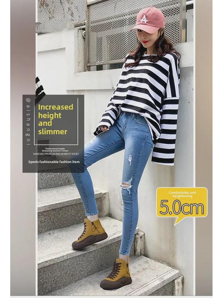 2025 Women's Retro-Inspired Lightweight Chunky Sneakers - Trendy, Height-Boosting Casual Footwear for Autumn