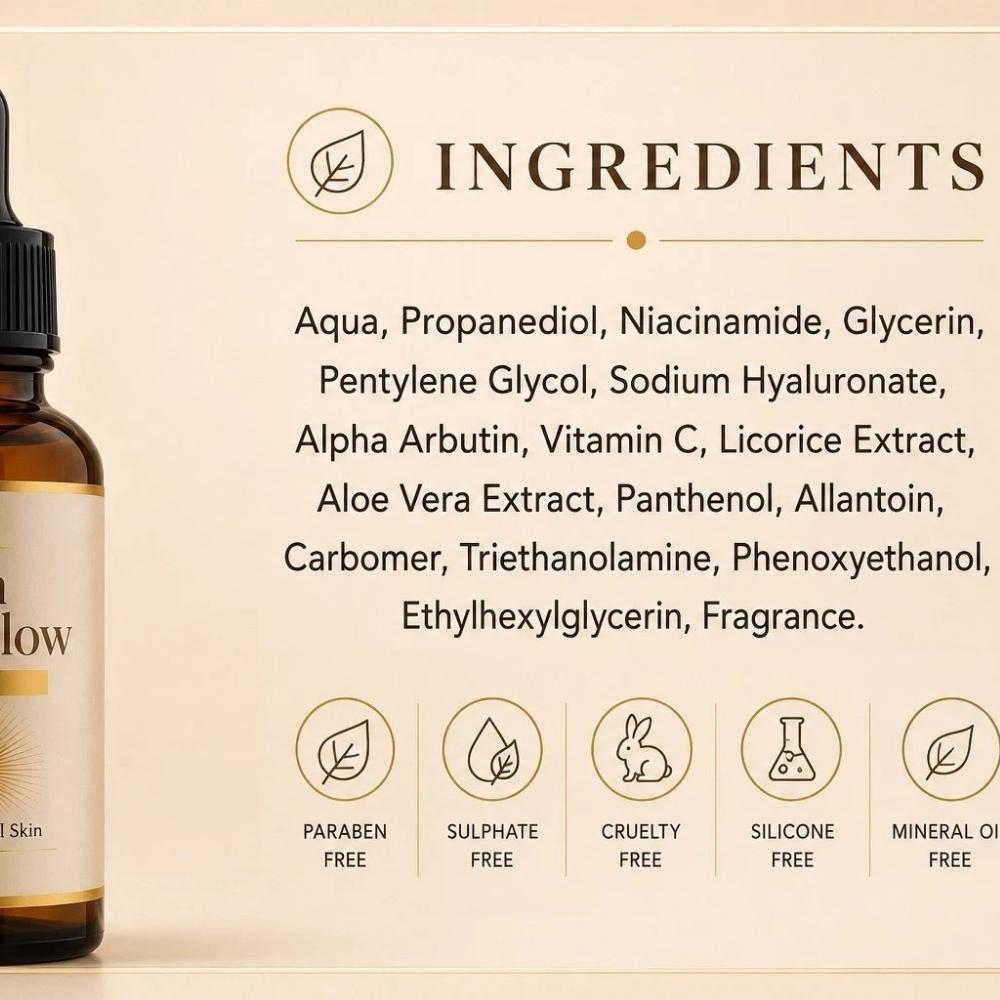 5PCS Sun Free Glow Vitamin C Face Serum For Sensitive, Oily, and Dry Skin 30ml Moisturising Serum For Dark Spots