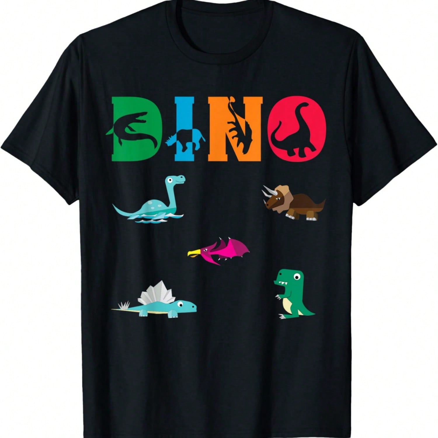 Dino Types Of Dinosaurs Graphics Dino Identification T-Shirt S разноцветный