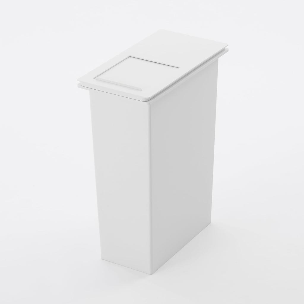 MUJI Polypropylene Dustbin Lid with Selectable with Sliding 82577266 Lids, Side-Opening Window,