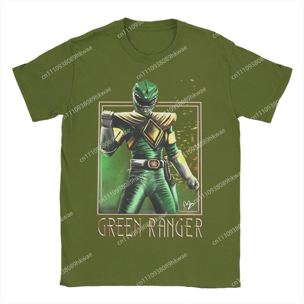 Power Rangers Mighty Morphin (Green Ranger) for Unisex Unisex T Shirt Funny Tee Shirt TShirt Pure Cotton Big Size Clothing