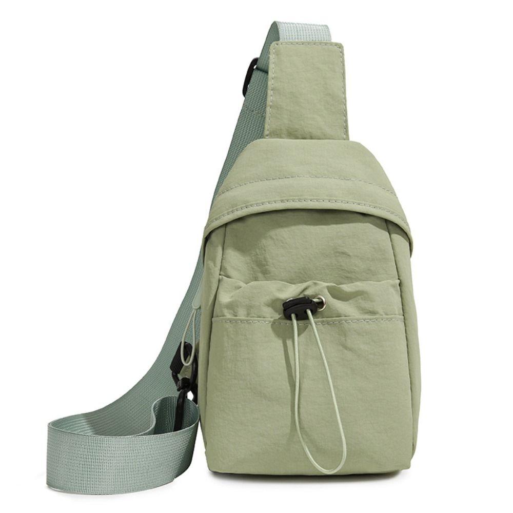 Nylon Mobile Phone Bag Drawstring Shoulder Bag Fashion Women's Breast Bag  Female Lady Girl