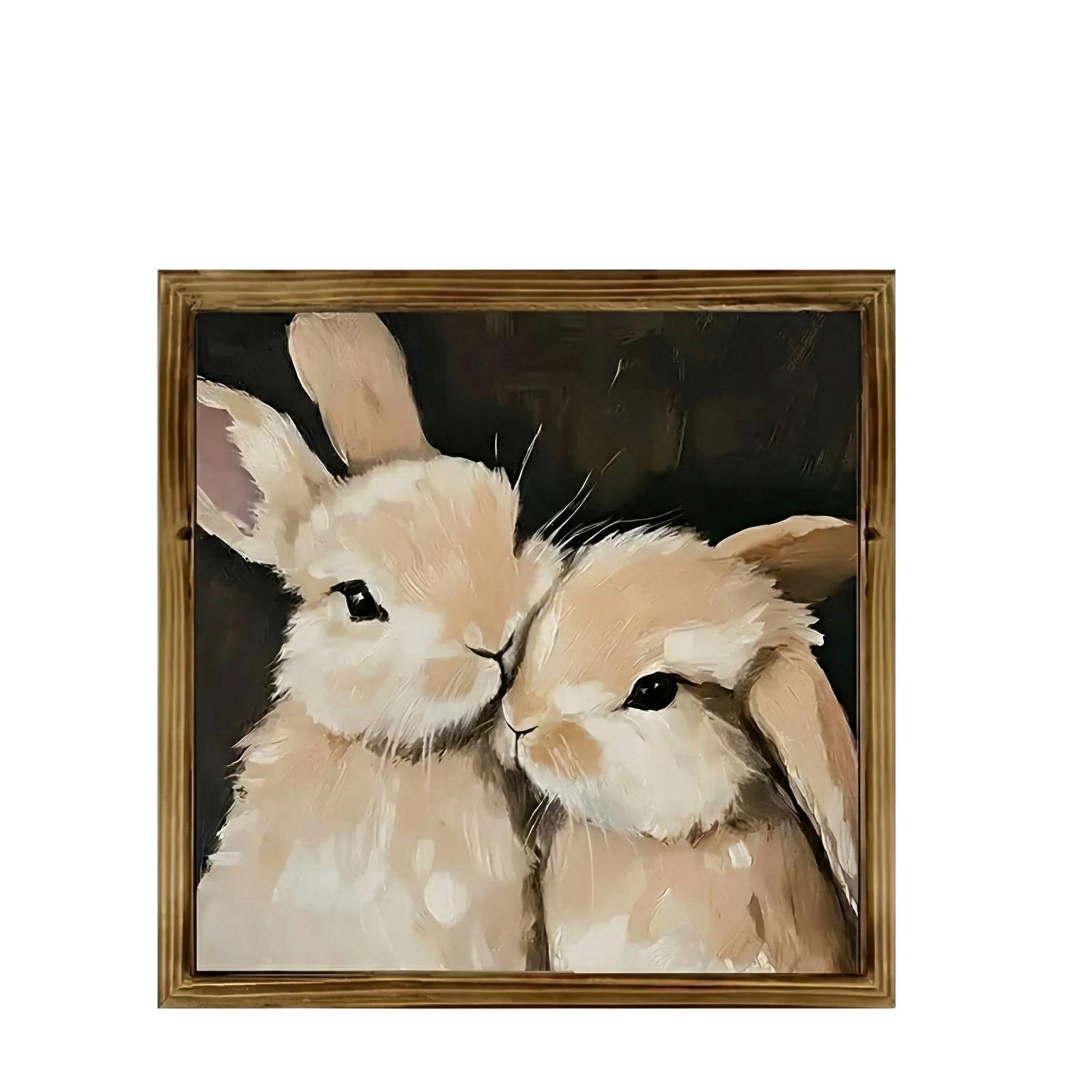 Easter Party Decorations Wooden Bunny Photo Frame Sign