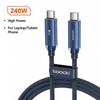 Tuqi PD100W Fast Charging Aluminum Alloy Dual Type-C Braided Data Cable for Huawei, Apple, and other 15 Mobile Phones.