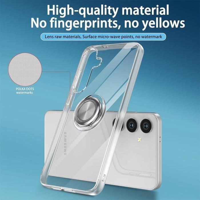 Coque de protection - Samsung - Galaxy S24 Plus - Silicone - Transparent - Anneau Support 360°