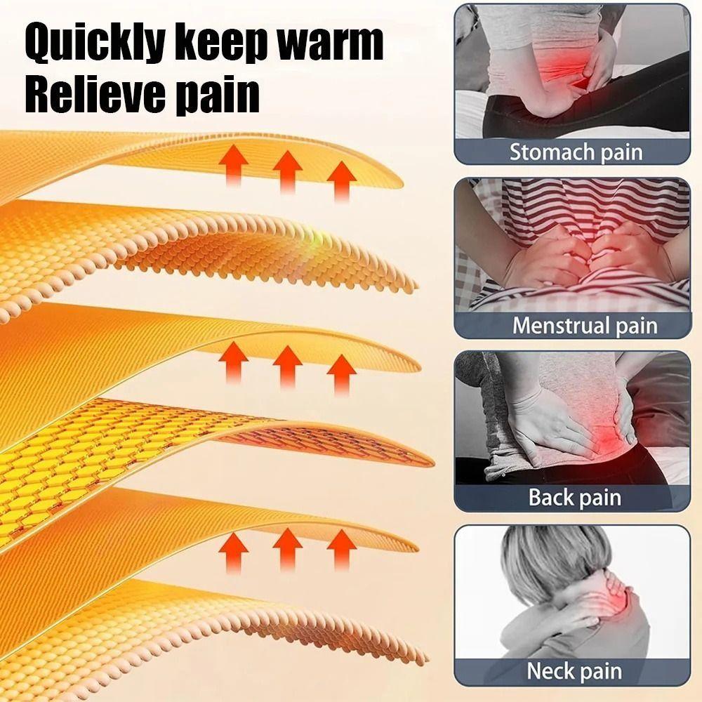 Skin-Friendly Plush Fabric Electric Heated Waist Warmer Heating Pad Body Thermal Care