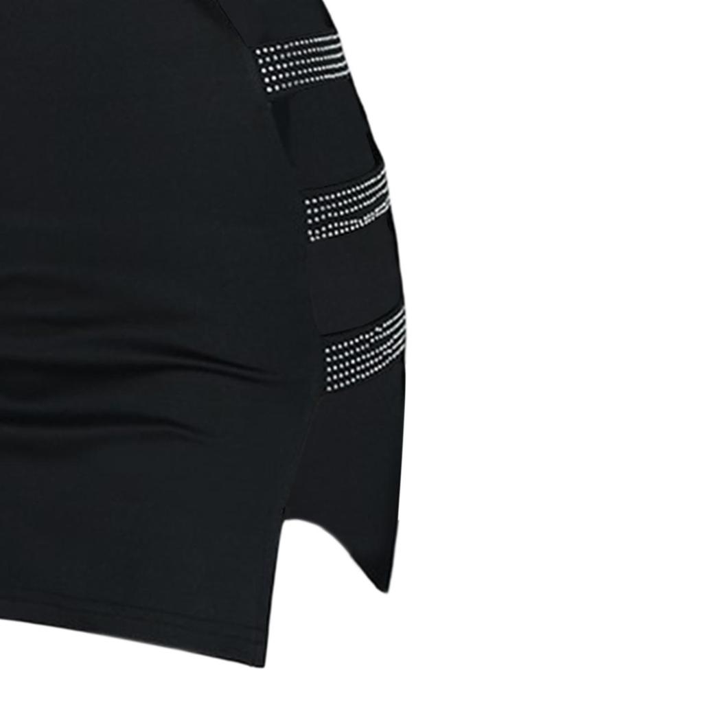 Damskie seksowne topy tubki Sukienka ołówkowa Moda Jednolity kolor Rhinestone Hollow obcisła krótka sukienka