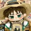 20cm Anime Eren Stuffed Cotton Doll Cute COS Attack On Titan Dress-up with Ears Plush Toys for Fans Children's Collectible Gifts