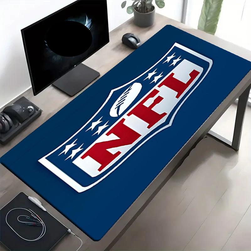 NFL Print Mouse Pad, Anti‑Slip Desktop keyboard Mat, for PC Laptop Gaming Working Daily Use, Cool Festival Surprise Gift