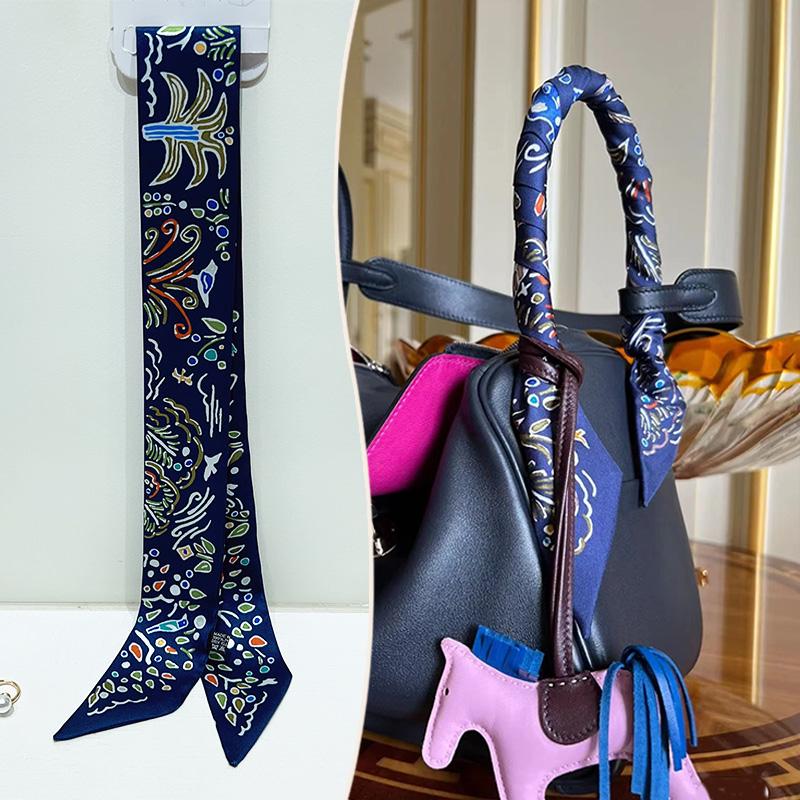 2024 Trendy Silk-Style Scarf Handle Wrap for Bags
