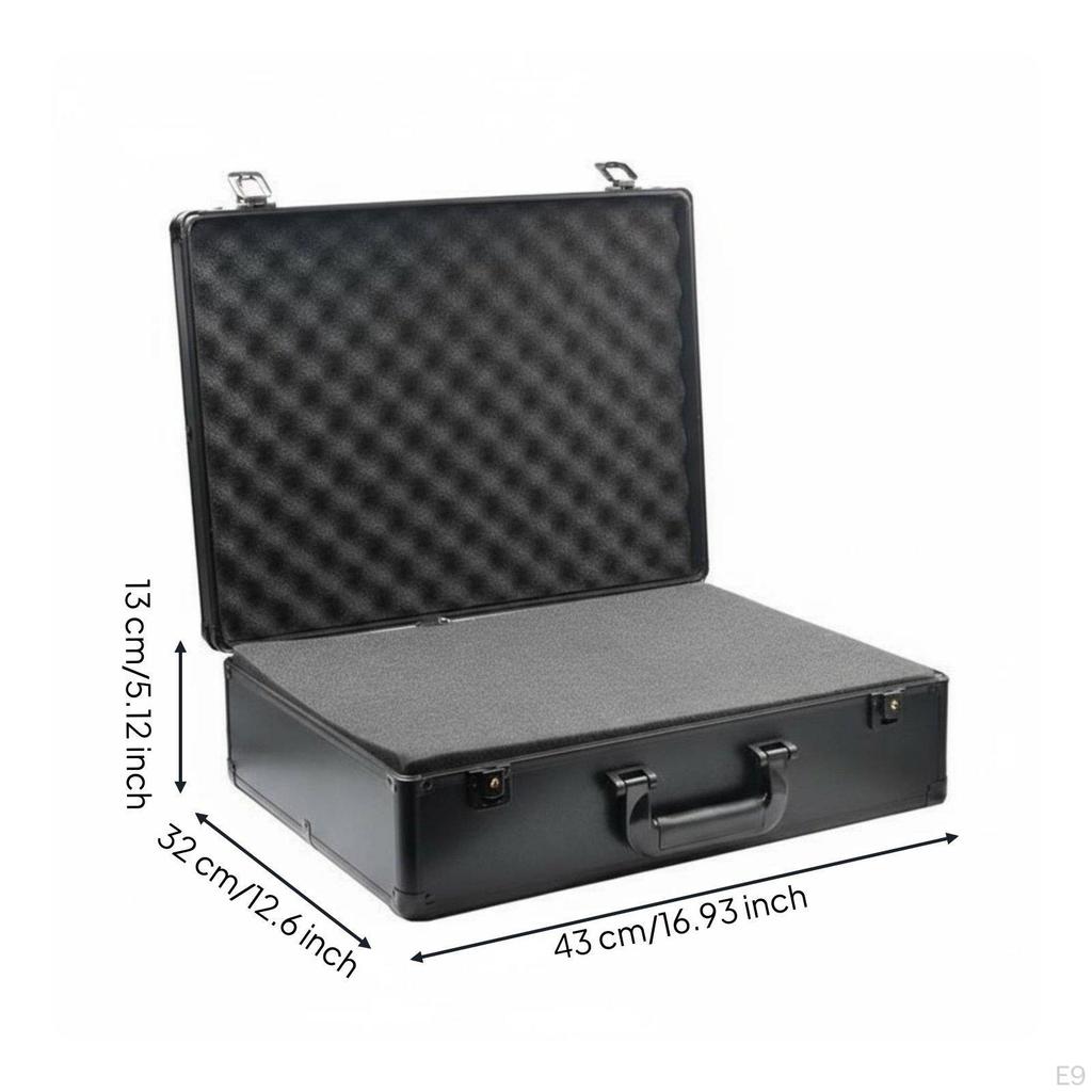 Locking Hard Case Lockable Security Shell Carrying Reinforced Corners Combination Lock Box