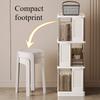 Transparent Book Shelf Rotating Bookshelf Bedroom Multifunctional Folding Storage Box Household Removable Bookcase Organizer