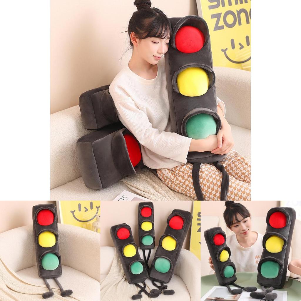 Adorable Cartoon Traffic Light Plush Pillow Soft And Cozy Cushion For Home Decor