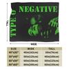 Type O Negative Rock Band Blanket Music Album Fuzzy Funny Breathable Throw Blanket for Bedroom Autumn/Winter Office