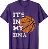 Basketball Its In My DNA Fingerprint Playing Basketball TShirt Short Sleeve Casual 100 Cotton Shirt