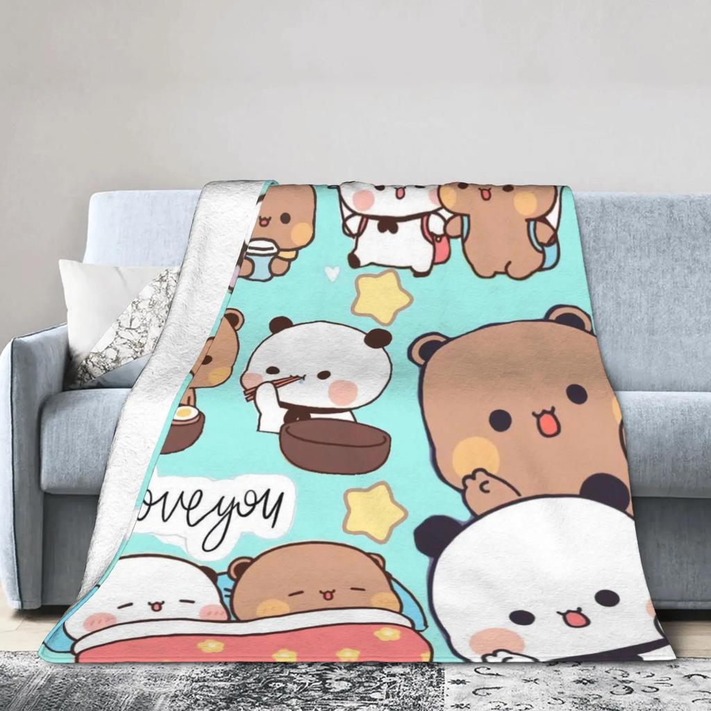 Bubu Dudu Heart Love Blanket Super Warm Fluffy Plush Throw for Students Living Room Bedding Flannel Bedspread Cover