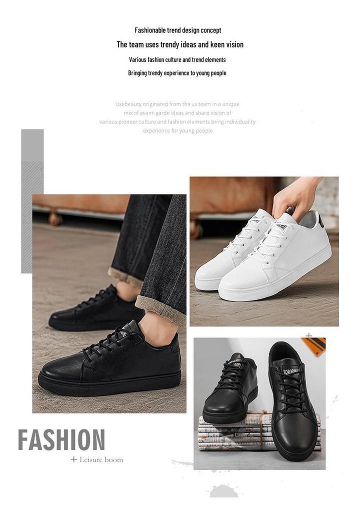 Frühjahr 2026 Herren Übergröße Koreanischer Stil Vielseitige Weiße Skateschuhe - Lässige und Trendige Sport-Sneaker