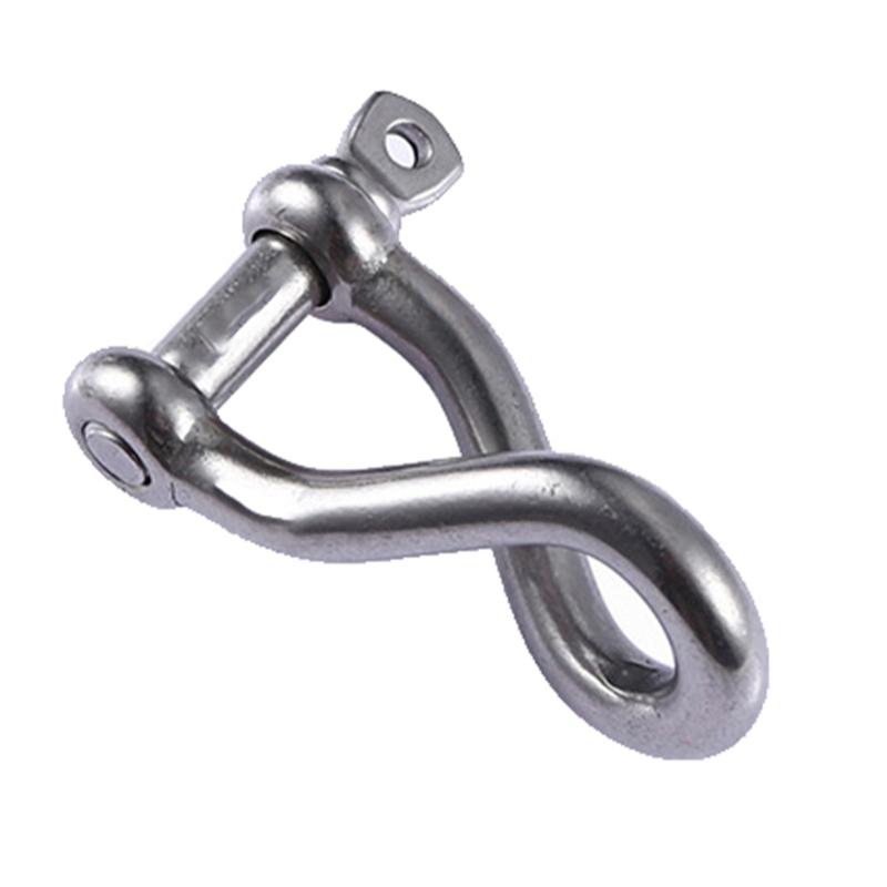 Stainless Steel Screw Pin Twisted Shackle Heavy Duty Shackles Marine Riggings Accessories for Connecting Chain and Rope