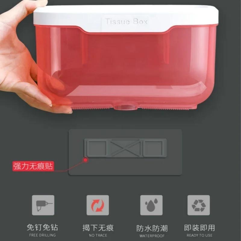 Toilet Pumping Paper Hand Tray Tissue Box Waterproof Non-perforated Paper Rack Creative Roll Paper Box