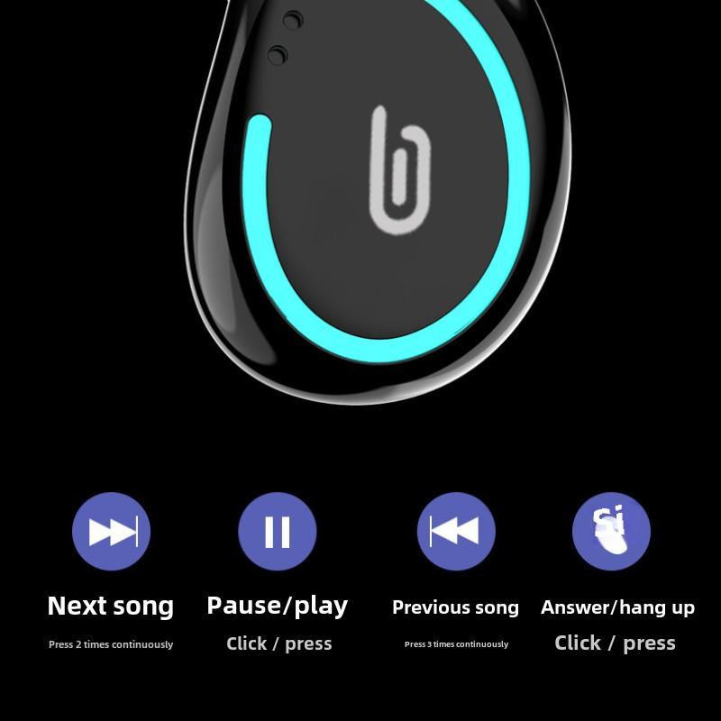 Bluetooth Kopfhörer Kabellos Ultra-lange Akkulaufzeit In-Ear Mini Sport Kopfhörer mit Geräuschunterdrückung