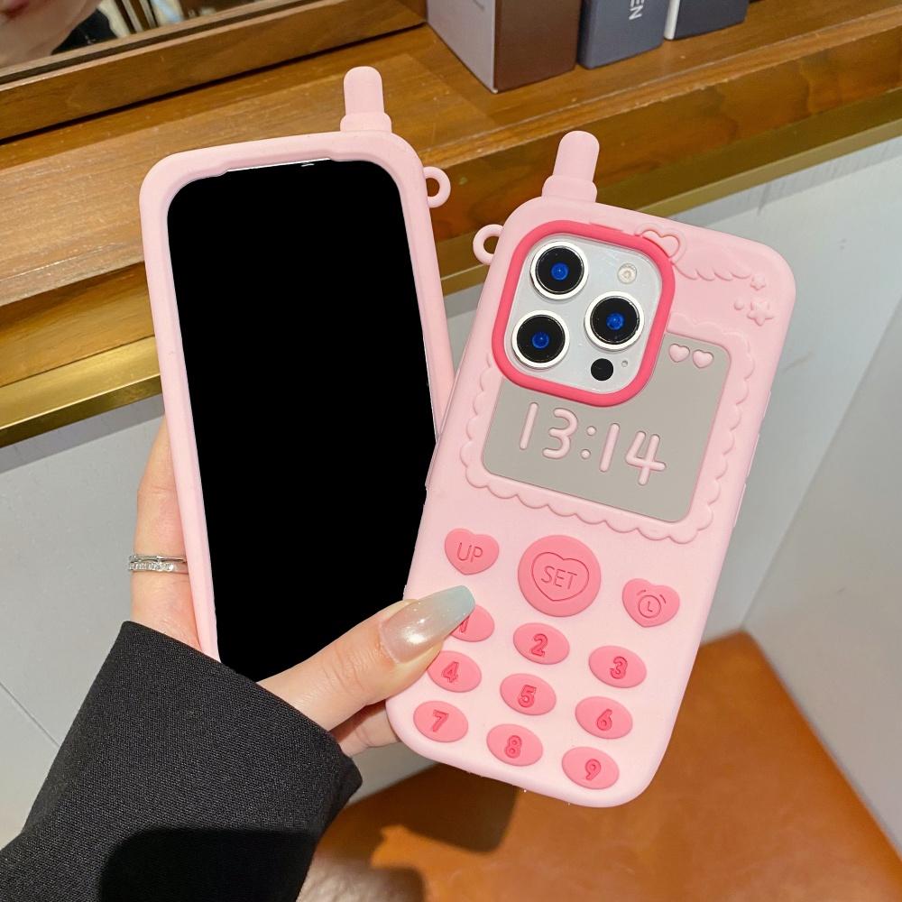 Girl powder three-dimensional love big brother with cat pendant is suitable for Apple 17ProMax mobile phone case iphone15 new 16pro women's 17pro