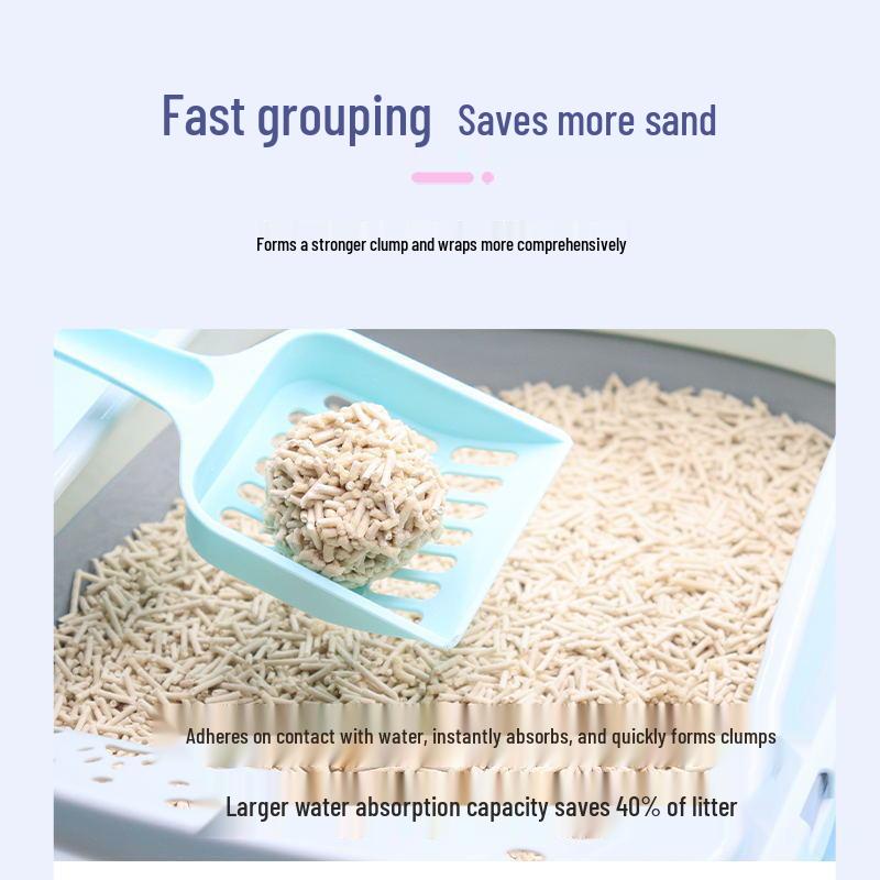 Super Deodorizing Tofu Cat Litter: Low Dust, Highly Absorbent, Fast Clumping, Flushable, 6L Vacuum Packed