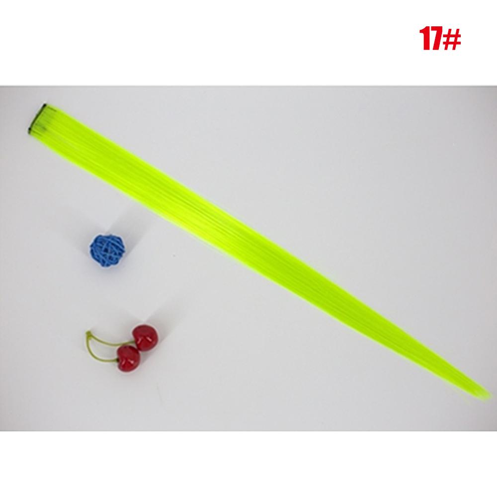 

Заколка Прядь Радужного Цвета Омбре Полоски Синтетические Волосы Накладки Заколка для Волос Длинные Прямые Волосы