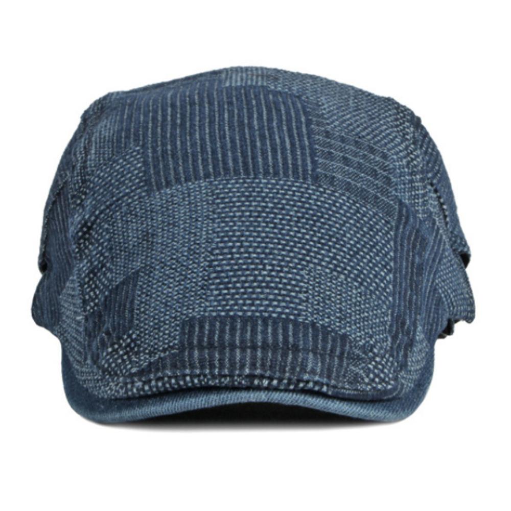 HT4059 Beret New Spring Summer Men Women Cap Adjustable Artist Painter Beret Hat Unisex Ivy Flat Cap Male Female Denim Beret Cap