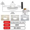 LED 48W ceiling fan light E27 with remote control for dimming, suitable for living room, study, household use, 85-265V