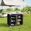 Folding Outdoor Kitchen Cupboard Storage Shelf Table