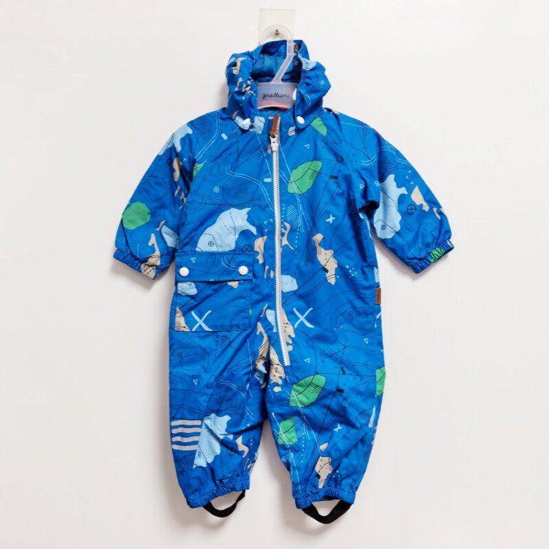 Exported Nordic-Style Padded Windproof and Snowproof Children's One-Piece Ski Suit for Winter, Warm and Thin Cotton for Temperatures Below -10 Degrees