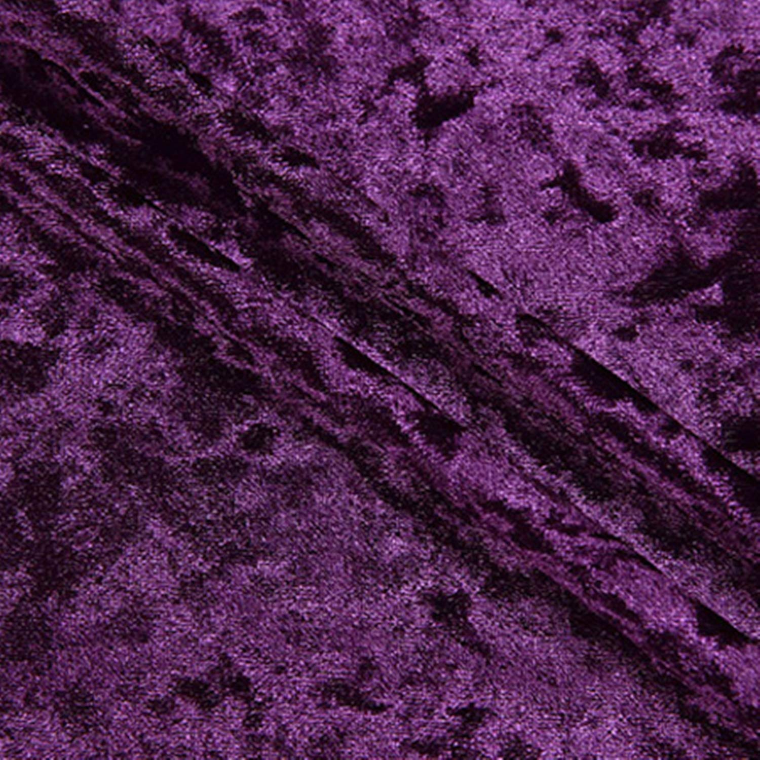 moonfarm Diamond Crush Velour 15 Colors 2m x Fabric, Available, Approx. 1.5m (Dark Purple)