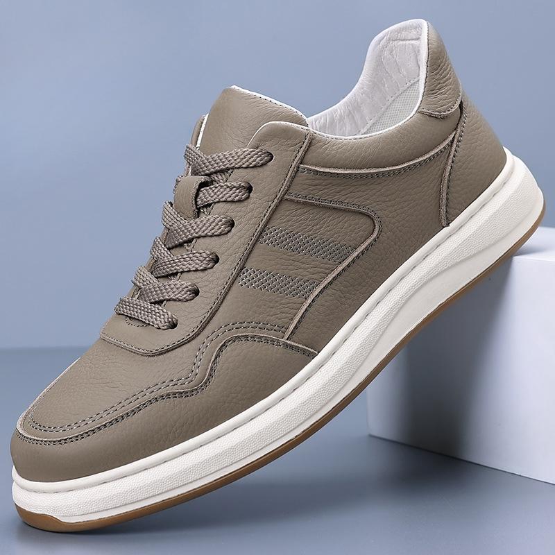 Men's Leather Shoes, Casual Shoes, Fashionable White Shoes, Men's Sneakers