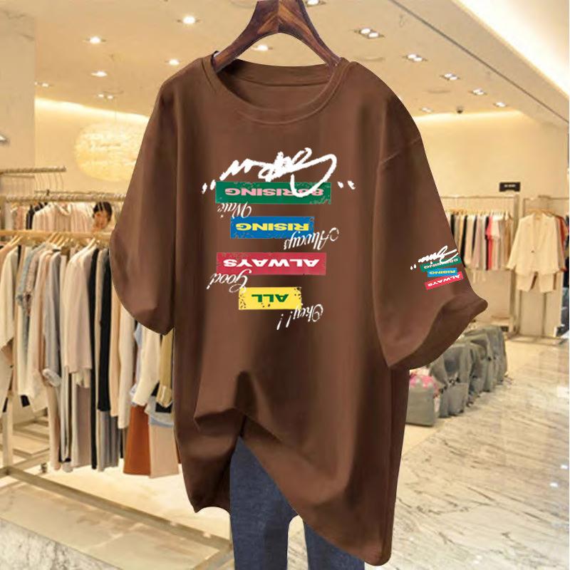 

Short Sleeve T-Shirt Women s Summer Trend Bottom Shirt Half Sleeve ins Women s Loose T-Shirt Top XXXL