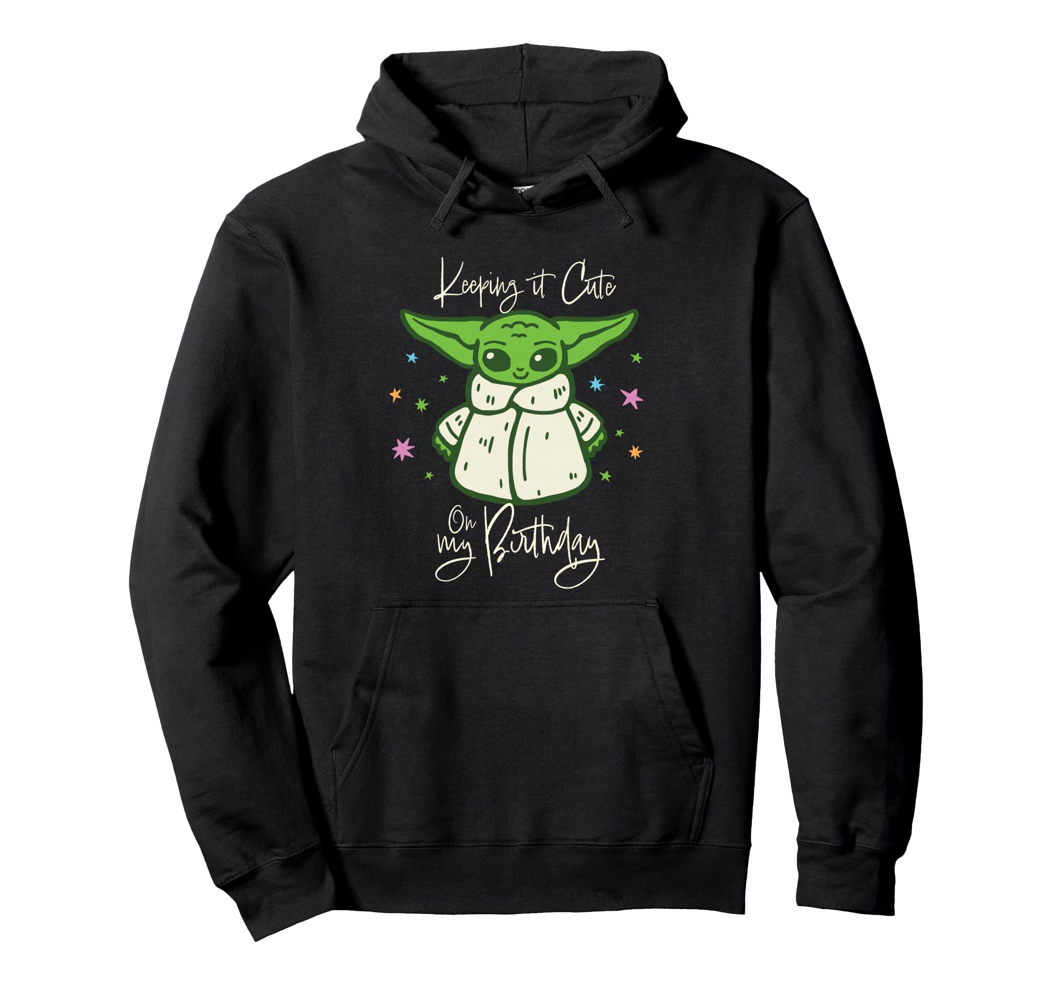 

Star Wars Grogu Mandalorian Keeping It Cute on My Birthday Hoodie