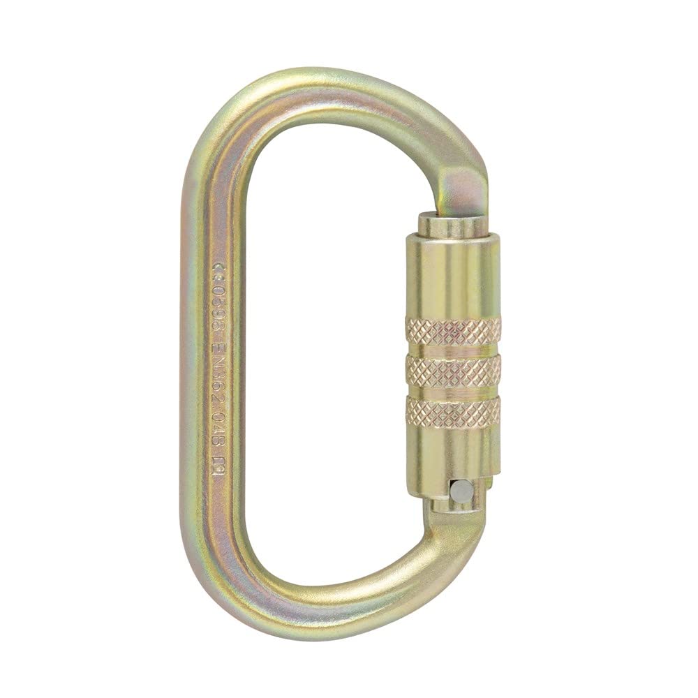 ISC Offset Oval Carabiner with Twist for Tree and Tree Climbing Lock, Steel, Care, Arborist,