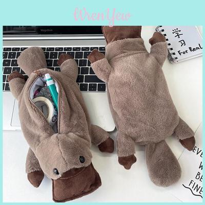 Cute And Spacious Plush Platypus Pen Bag Ideal For Children School Supplies