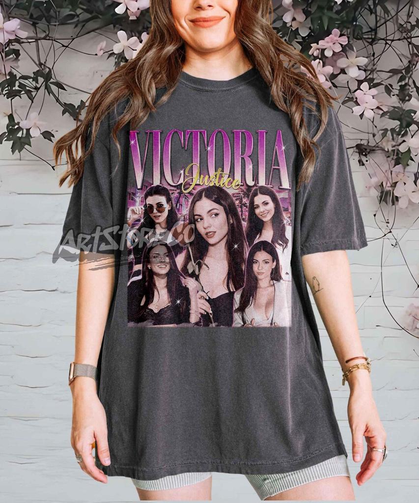 Maglietta Victoria Justice, Maglietta Vintage per Fan di Pop Star