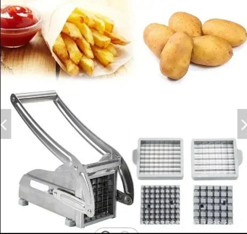 Manual Stainless Steel French Fry Cutter Multi-Function Potato Vegetable Slicer for Home Kitchen Carrots Cucumbers Cooking Tool