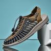  Elastic Rope Woven Sandals Breathable Flat Casual Beach Shoes