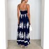 Women's Fashion Printed Summer Beach Dress Strap Bohemian Long Dress