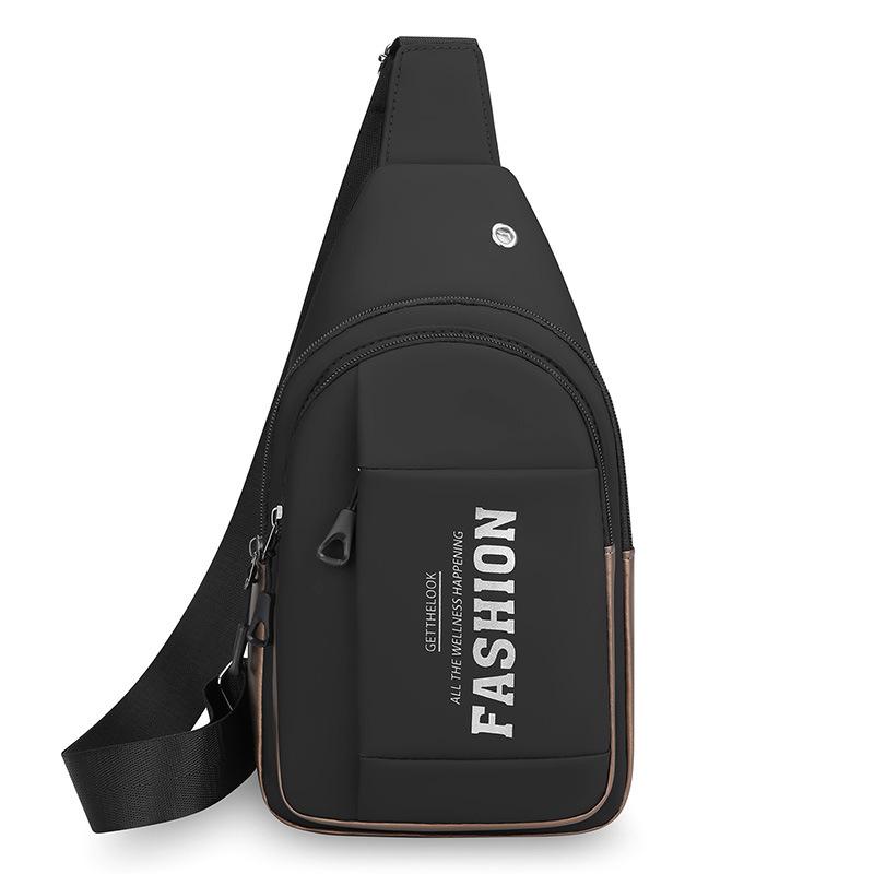 Men's Large Capacity Outdoor Chest Bag - Trendy, Simple, Lightweight, Versatile Crossbody for Commuting & Casual Use