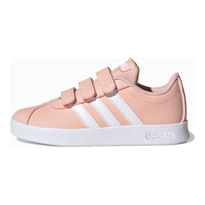 Vl Court 2.0 Cuero Sintético Casual Ligeras Duraderas Zapatillas de Skate de Caña Baja Zapatillas para Niños Rosa GZ7664