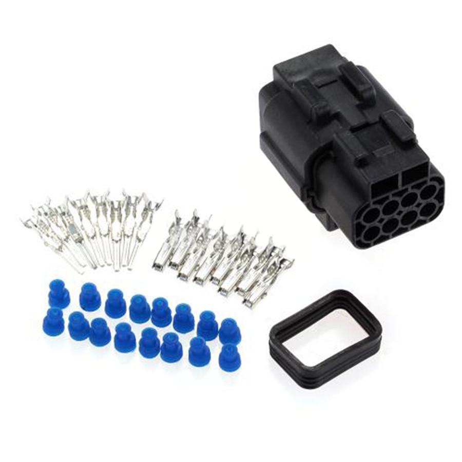 5 Sets 8 Pin Way Waterproof Wire Connector Plug Auto Sealed Electrical Set Black