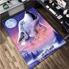 1Pc Tiger and Wolf Print Rug - home decoration Carpet For Living Room Bedroom Flooring Computer Chair Area Rug