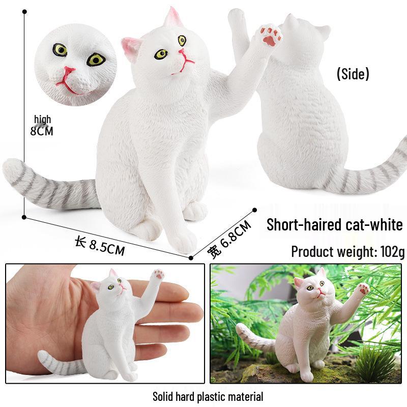 Pediatric Cognitive Simulation: White Cat Model Ornament Gift
