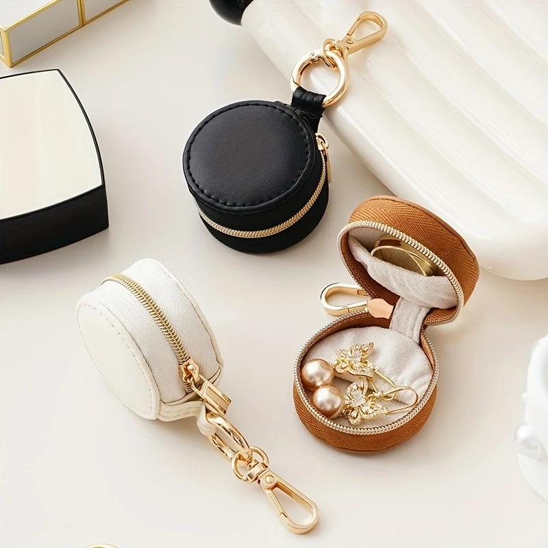 Jewelry Storage Box Portable Mini Jewelry Storage Box Good Quality Earring Ring Organizer Waterproof Pu Leather Bag for Travel