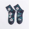 Women's Mid-Calf Socks - Summer Bestseller: Breathable, Sweet, Trendy Japanese Style with Small Flower Design.