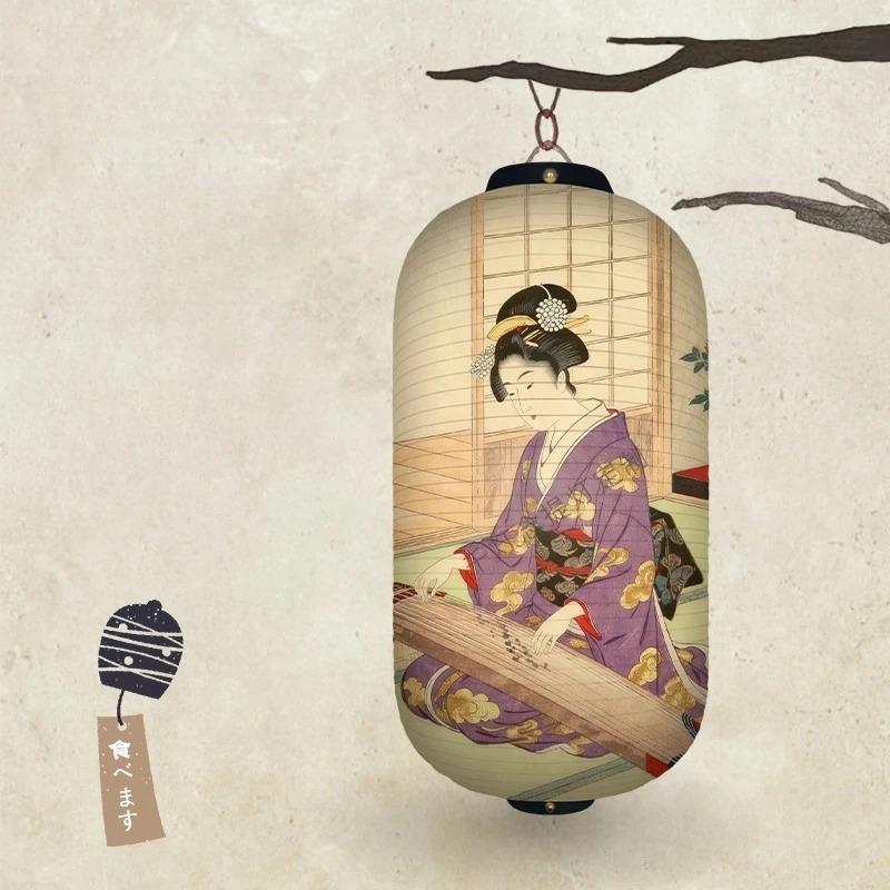 

1PC Japanese Court Lady Pattern Paper Lantern Ukiyo-e Style Sushi Restaurant Izakaya Cuisine Shop Festival Party Decoration 20x35cm
