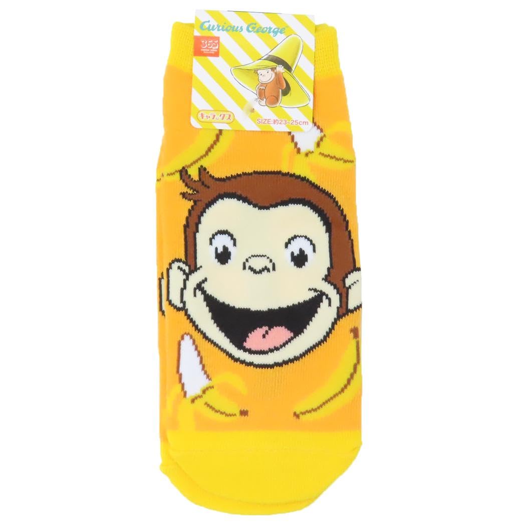 

Small Planet Curious George Smile Women s Socks/Banana